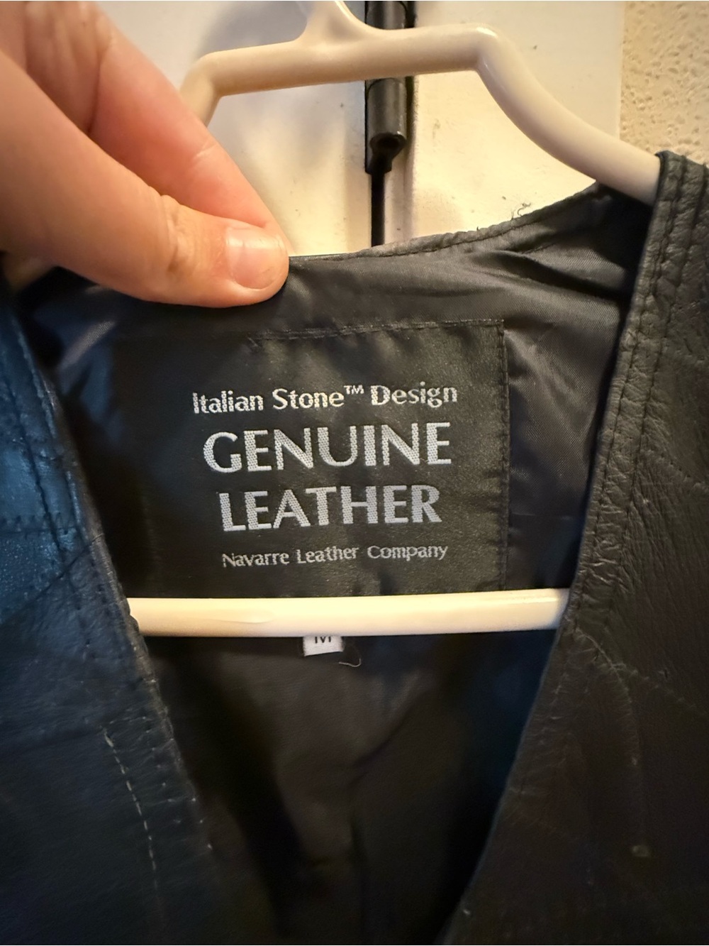 Italian Stone Genuine Leather Men’s Vest - Black